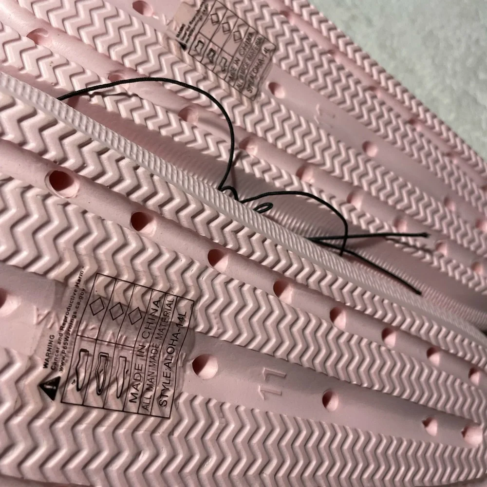 Rampage Pink Slide Sandals with Gold Studs - Picture 3 of 3
